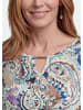 GOLDNER Paisleyshirt mit Schmuckdetail in camel / hellblau / gemustert