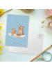Mr. & Mrs. Panda Postkarte Oma Backen ohne Spruch in Blau Pastell