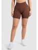 SMILODOX Shorts Maria Solid Scrunch in Braun
