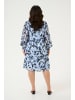 KAFFE curve Kleid KCelona A-shape in Blue Flower Print