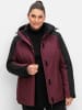sheego Outdoorjacke in bordeaux-schwarz