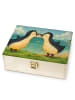 Mr. & Mrs. Panda Teebox Pinguine Kuss Design ohne Spruch in Weiß