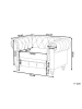 Beliani Sessel CHESTERFIELD in Grau/Braun - (W) 112 x (H) 79 x (L) 85 cm