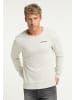 TUFFSKULL Herren Threezy - Sweater in Hellgrau Melange