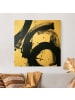 WALLART Leinwandbild Gold - Onyx in Bewegung in Schwarz-Weiß