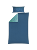 Erwin Müller Mako-Satin Wendebettwäsche in türkis-blau
