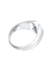 KUZZOI Ring 925 Sterling Silber mit Smiling Face, Siegelring, Smiling Face in Silber