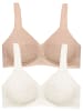 SUSA 2er Pack Entlastungs BH ohne Bügel Basic in Haut champagner