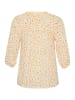 KAFFE curve Langarm-Bluse KCsigrida in White/Orange Graphic Dots