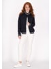 DreiMaster Maritim Damen Cardigan in Marine Weiss Streifen