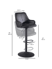 FineBuy Barstuhl in Schwarz / Kunstleder / 45x45x106