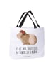 Mr. & Mrs. Panda Strandtasche Meerschweinchen Weisheit mit Spruch in Weiß