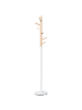 Beliani Kleiderständer AUBUM in Weiß/Braun - (W) 29 x (H) 170 x (L) 29 cm
