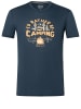 super.natural Merino T-Shirt NO GLAMPING in blau