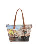 Y Not? Yesbag Shopper Tasche 41 cm in rainbow rome