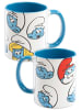 Die Schlümpfe Die Schlümpfe Tasse Allover Kaffeetasse Becher 320 ml in blau/weiß