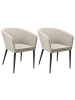 Beliani 2er-Set Gartenstuhl CURGOS in Beige/Schwarz
