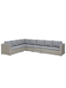 Beliani 7-tlg Lounge Set XXL in Grau rechtsseitig