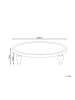 Beliani Serviergeschirr LUKSOR in Braun/Weiß - (W) 46 x (H) 13 x (L) 46 cm