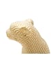 Mauro Ferretti Leopard aus goldenem Kunstharz, 23 x 15,5 x 29 cm