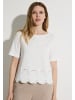 More & More kurzes 1/2 Arm Shirt, Spitzenbesatz in offwhite