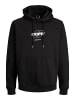 Jack & Jones Sweatshirt JCOCLUB FRONT PRINT SWEAT HOOD in Schwarz