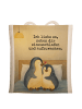 Mr. & Mrs. Panda Tragetasche Pinguine Einschlafen Design mit Spruch in Weiß