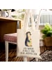 Mr. & Mrs. Panda Tote Bag Pinguin Blumen mit Spruch in Creme