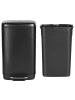 Beliani Abfallbehälter ECOCOLLECT in Schwarz - (W) 35 x (H) 61 x (L) 26 cm