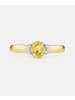Diamant L'éternel Ring, mit Citrin, 375 Gelbgold