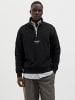Jack & Jones Sweatshirt mit halbem Reißverschluss in Black