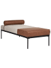 Beliani Chaiselongue MALMOS in Beige/Braun/Schwarz - (W) 172 x (H) 47 x (L) 73 cm