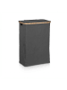 relaxdays Wäschekorb in Schwarz/ Natur - 105 l