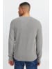 BLEND Rundhals Strickpullover Basic Langarm Sweater in Grau