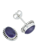 mantraroma 925er Silber - Ohrstecker (L) 9 x (B) 7 mm mit Amethyst