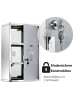 HOMCOM Medizinschrank-B30 x T18 x H50 cm-Silber