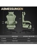ABRIHOME Gaming Stuhl in Grün mit Massage Kopfstütze Fußstütze