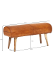 KADIMA DESIGN Sitzbank Echtleder / Massivholz Bank 100x53x40 cm, 2er Polsterbank