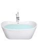 Beliani Freistehende Badewannen ANTIGUA in Weiß - (W) 80 x (H) 72 x (L) 168 cm