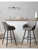 Beliani 2er-Set Barhocker DARIEN in Grau/Schwarz