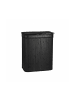 relaxdays Wäschekorb in Schwarz - (B)52 x (H)60 x (T)32 cm