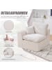 ABRIHOME Einzelsitzsofa Stoffsofa mit Kissen in Beige