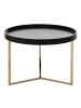 FineBuy Couchtisch in Schwarz / Metall / 58x58x42