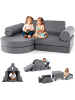 COSTWAY 14 teiliges modulares Kindersofa in Grau