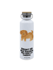 Mr. & Mrs. Panda Wasser Trinkflasche Hund Flauschig mit Spruch in Weiß
