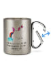 Mr. & Mrs. Panda Thermobecher Einhorn Pupsen mit Spruch in Silber