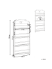 Beliani Bücherregal MIMILI in Weiß/Braun - (W) 60 x (H) 124 x (L) 15 cm
