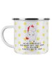 Mr. & Mrs. Panda Emaille Tasse Einhorn Wut mit Spruch in Weiß