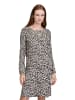 CARTOON Plisseekleid mit Muster in Weiß/Schwarz