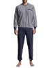 Götzburg Pyjama kurz für Herren in blau